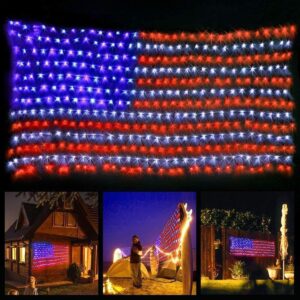 LED lights USA flag patriotic decorations