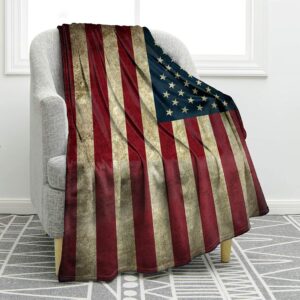 Vintage USA Flag Throw Blanket