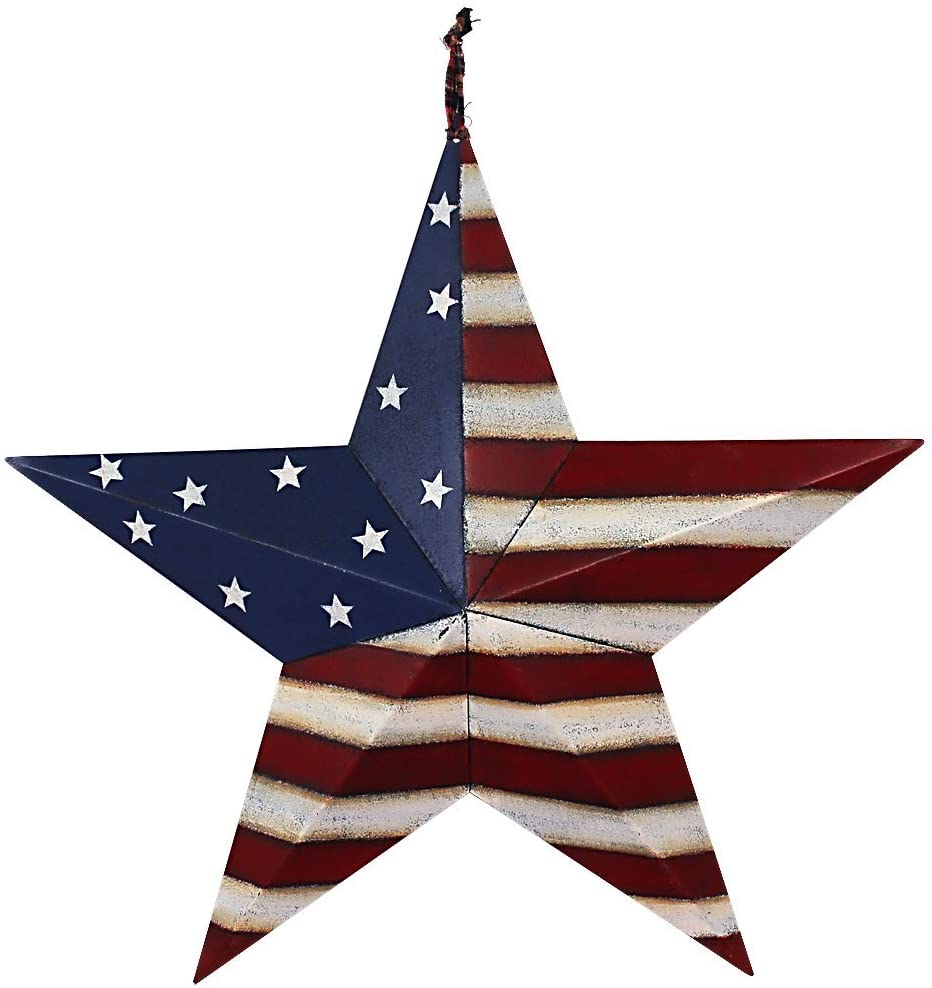 american flag hanging star