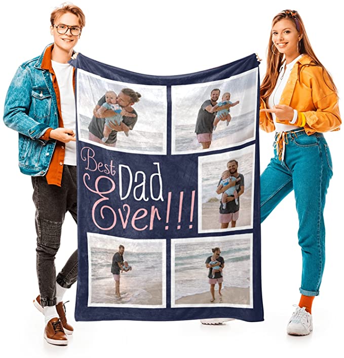 best dad ever picture blanket