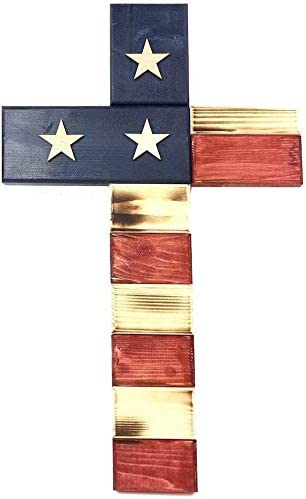 patriotic wooden cross